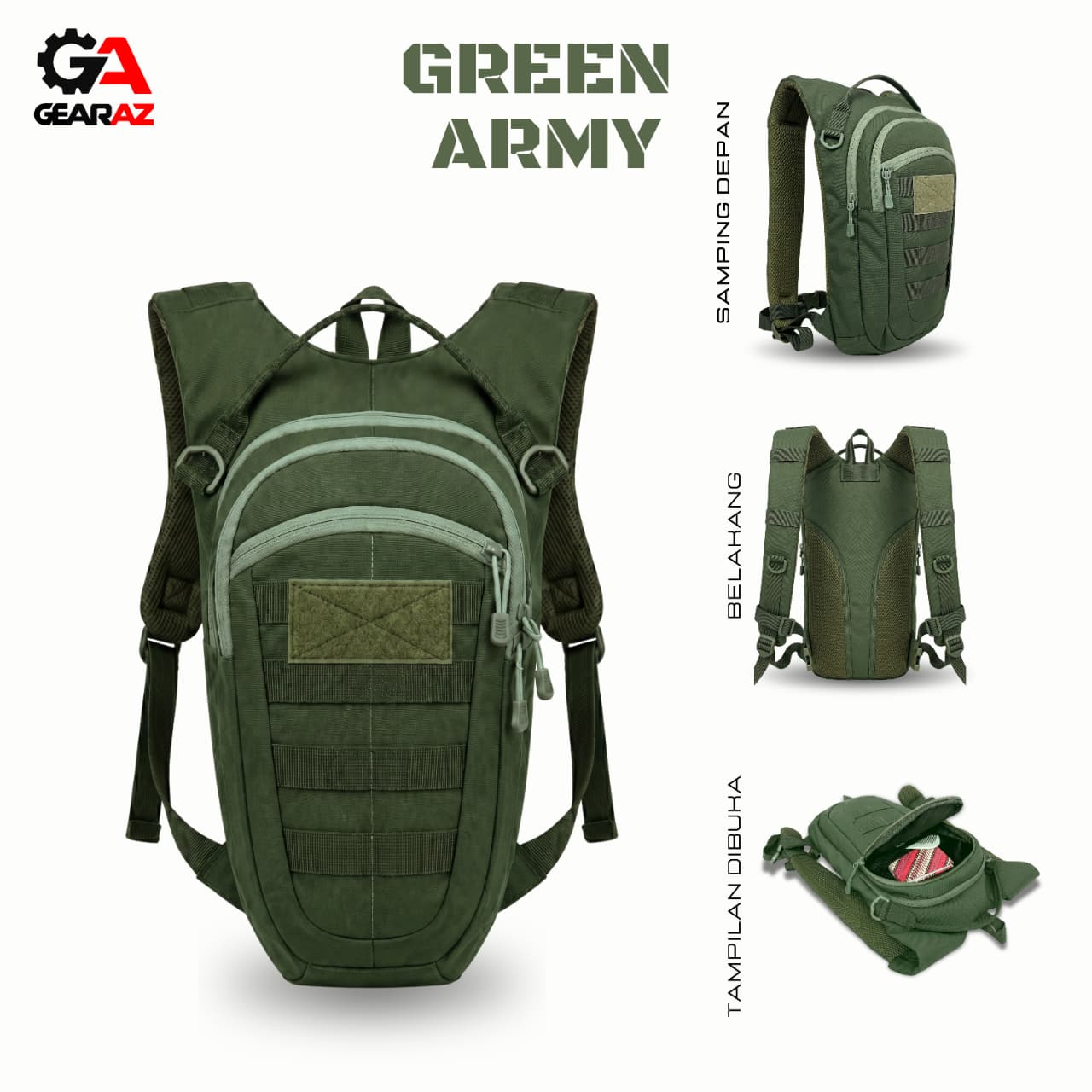 GearAz Mini Army Bag 3l - Gambar 11