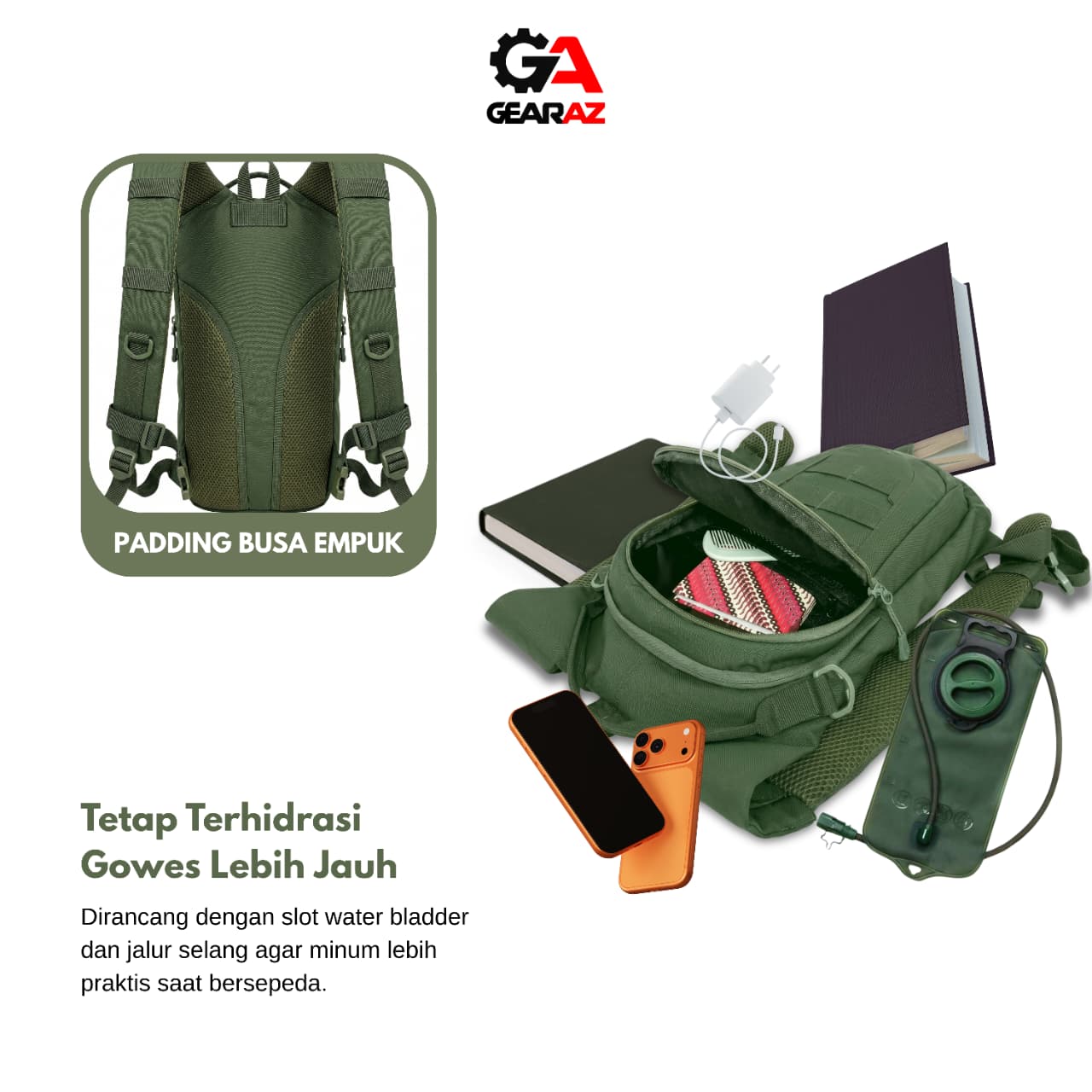 GearAz Mini Army Bag 3l - Gambar 4